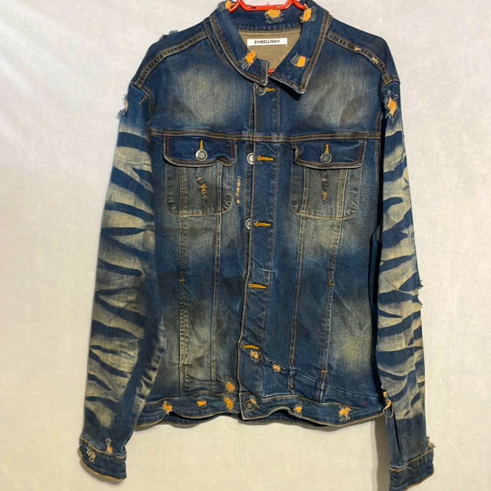 Embellish Distressed Jean Jacket